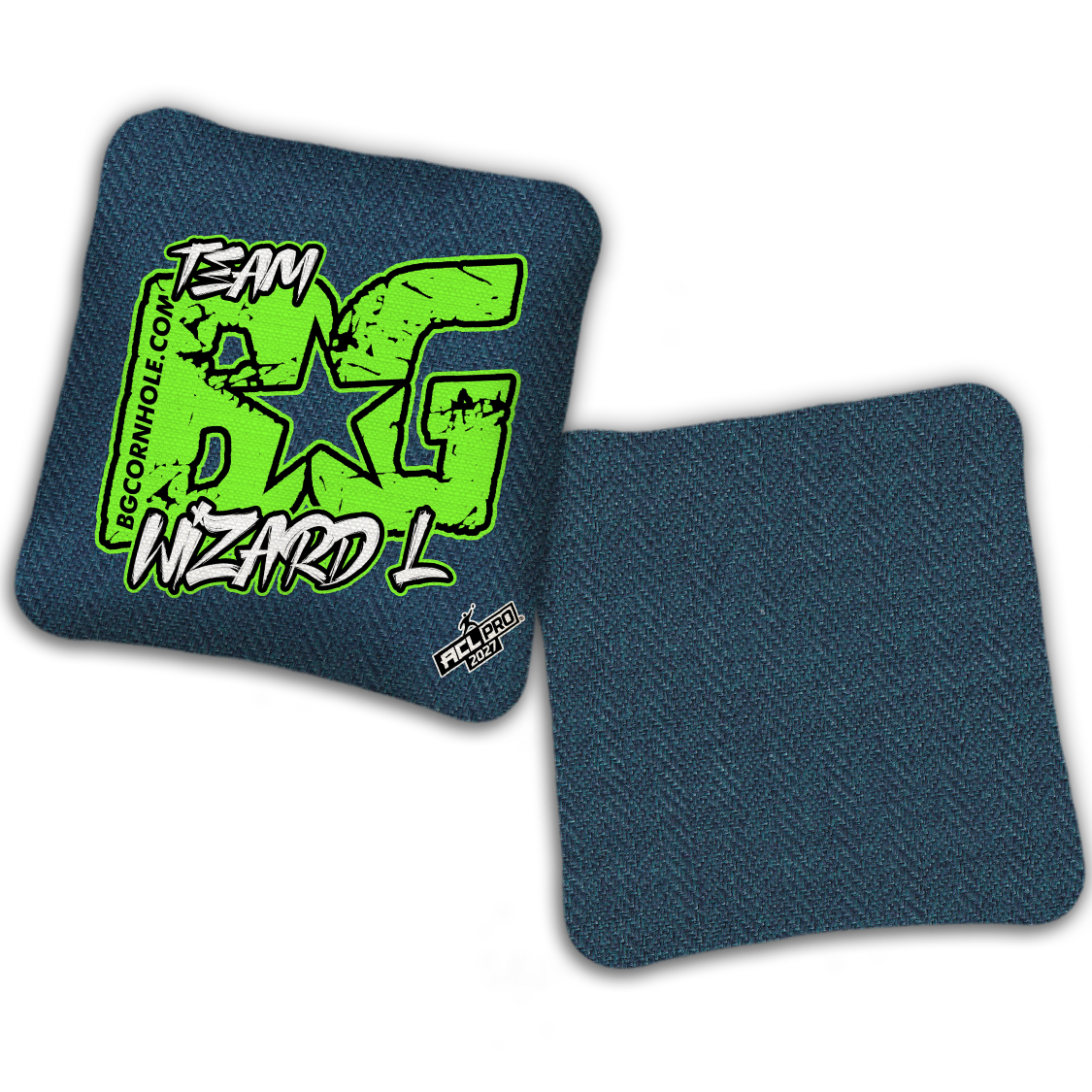 2027 ACL - BG WIZARD-L “ESPN THROWBACK COLORMATCH" - Pro Stamped Cornhole Bags - SET OF 4 BAGS