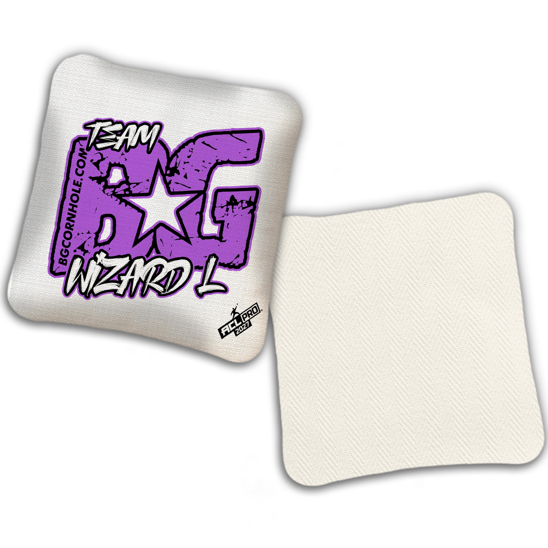 2027 ACL - BG WIZARD-L “ESPN THROWBACK COLORMATCH" - Pro Stamped Cornhole Bags - SET OF 4 BAGS