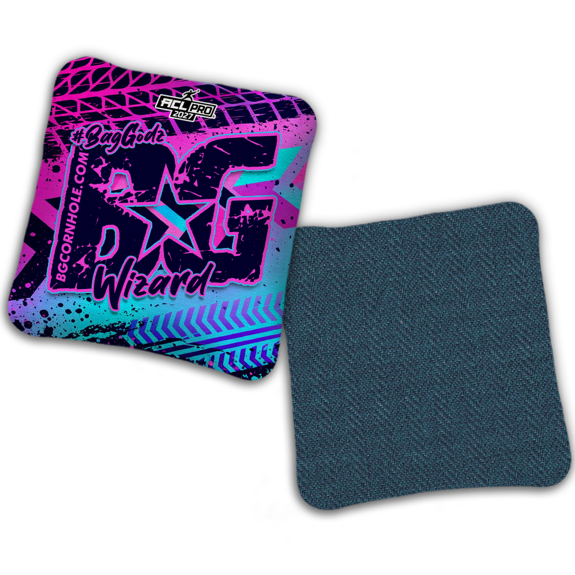 2027 ACL - BG Multiple Bag Models "GRUNGE TRACKS" - Pro Stamped Cornhole Bags - SET OF 4 BAGS