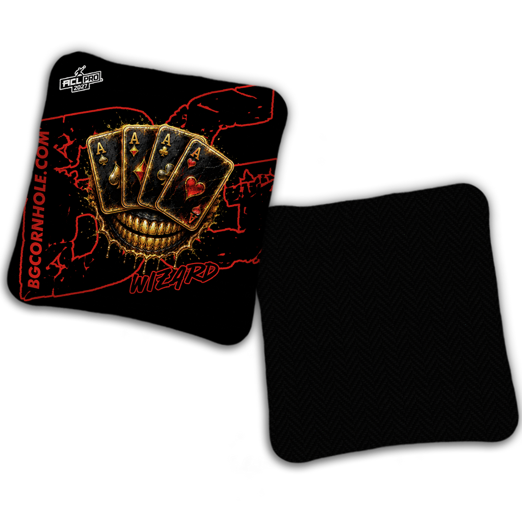 2027 ACL - BG Multiple Bag Models "DEAD MANS HAND " - Pro Stamped Cornhole Bags - SET OF 4 BAGS