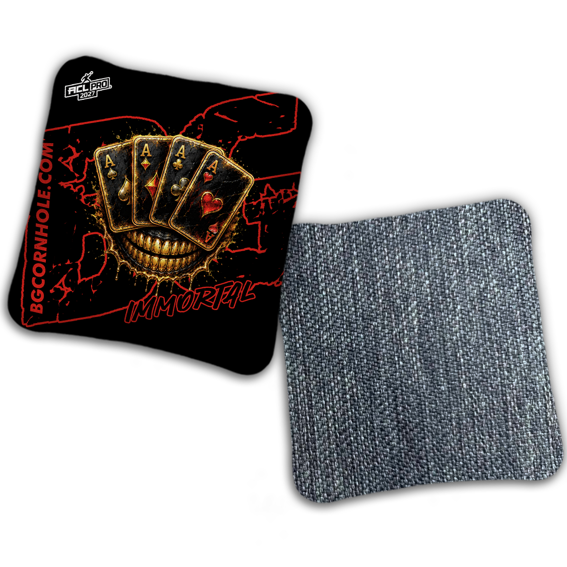 2027 ACL - BG Multiple Bag Models "DEAD MANS HAND " - Pro Stamped Cornhole Bags - SET OF 4 BAGS