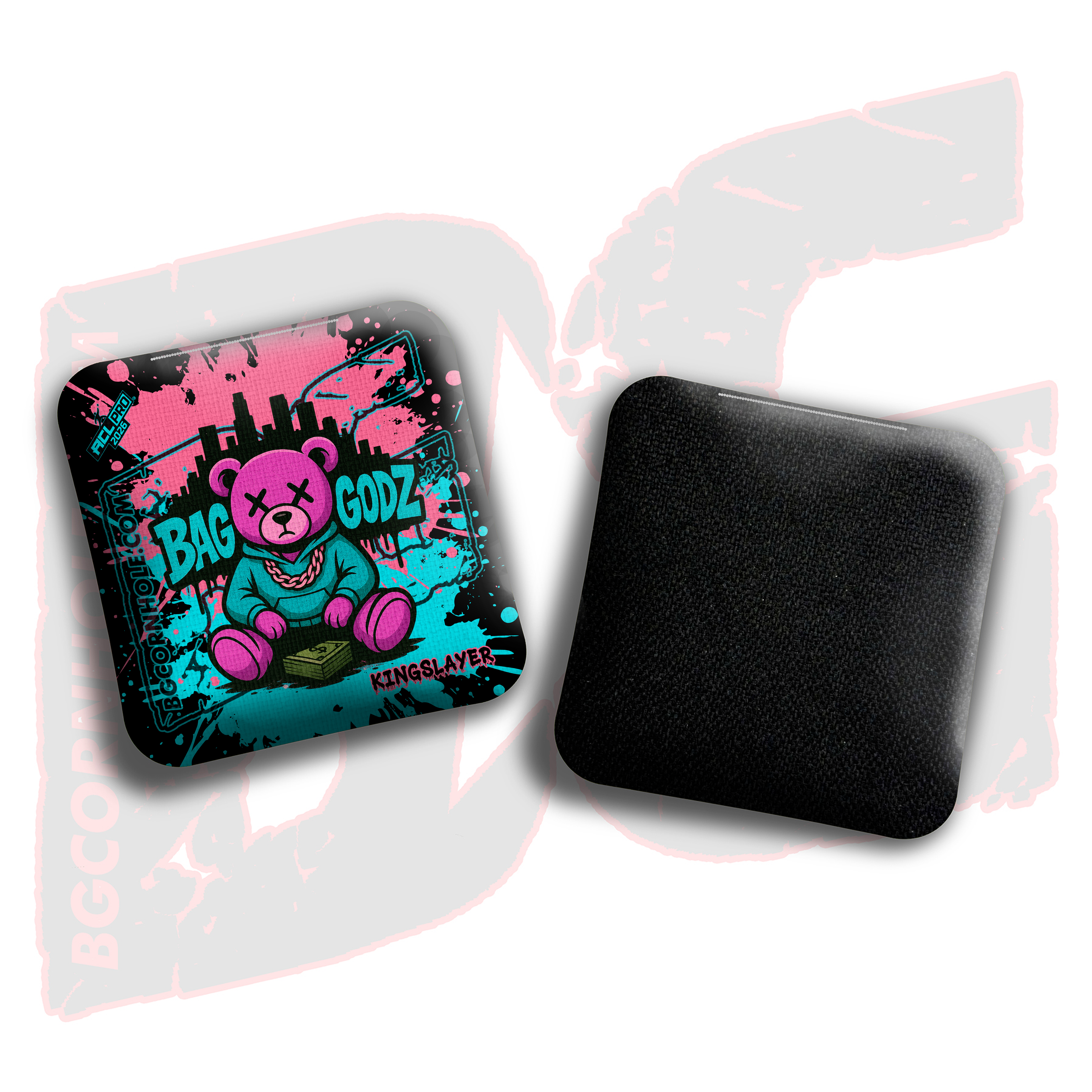 2026 BG Multiple Bag Models "LA Bear" - ACL Pro Stamped Cornhole Bags - SET OF 4 BAGS