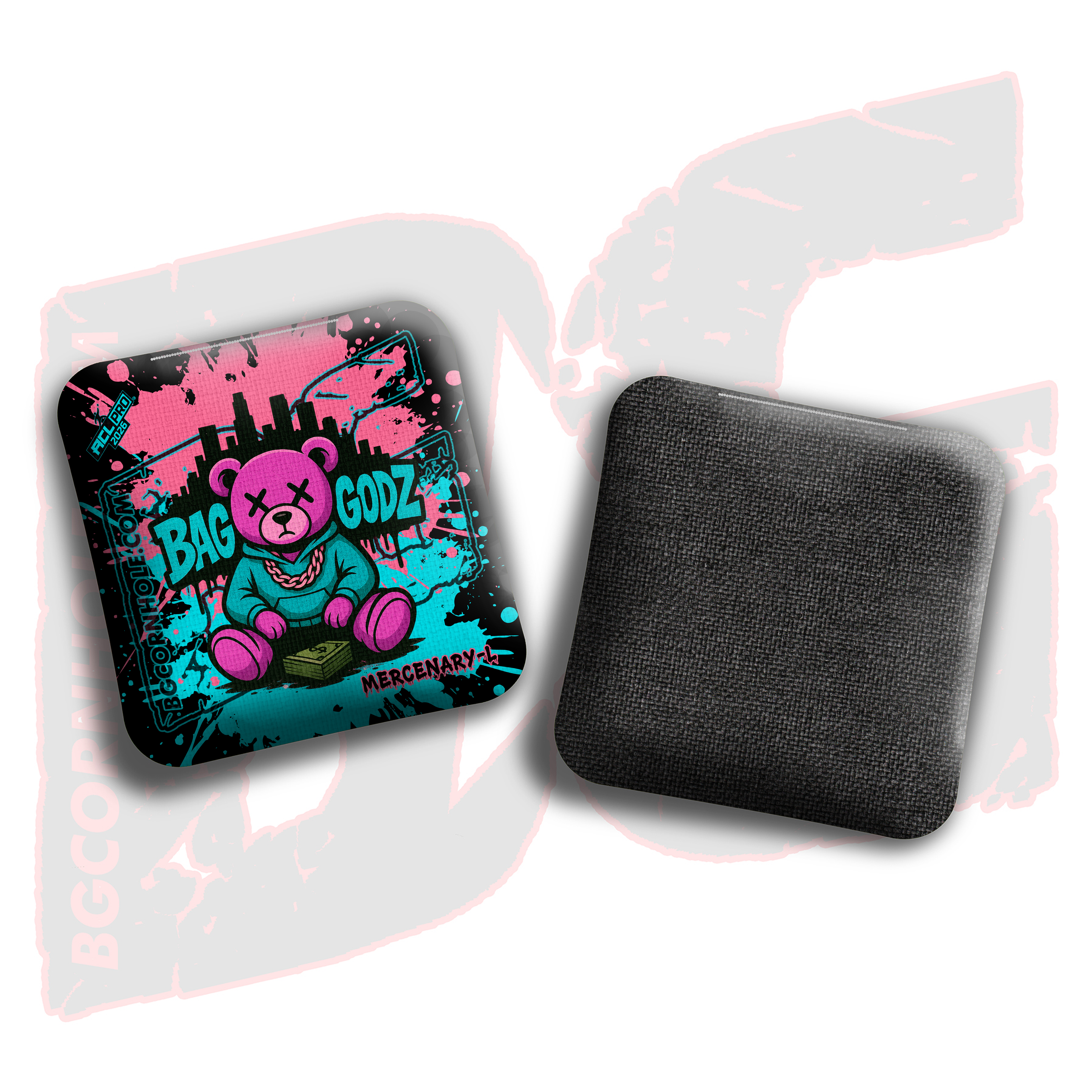 2026 BG Multiple Bag Models "LA Bear" - ACL Pro Stamped Cornhole Bags - SET OF 4 BAGS