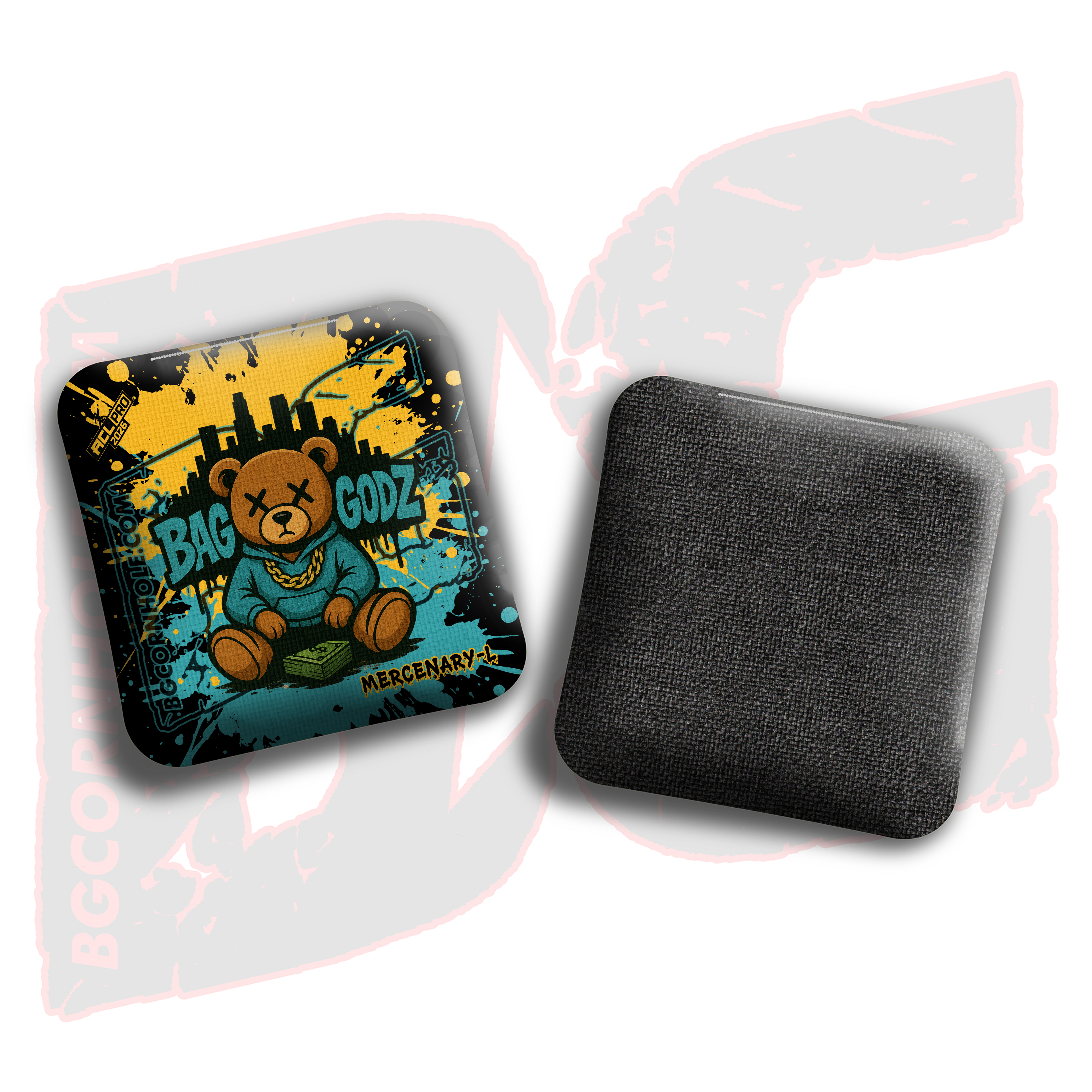 2026 BG Multiple Bag Models "LA Bear" - ACL Pro Stamped Cornhole Bags - SET OF 4 BAGS