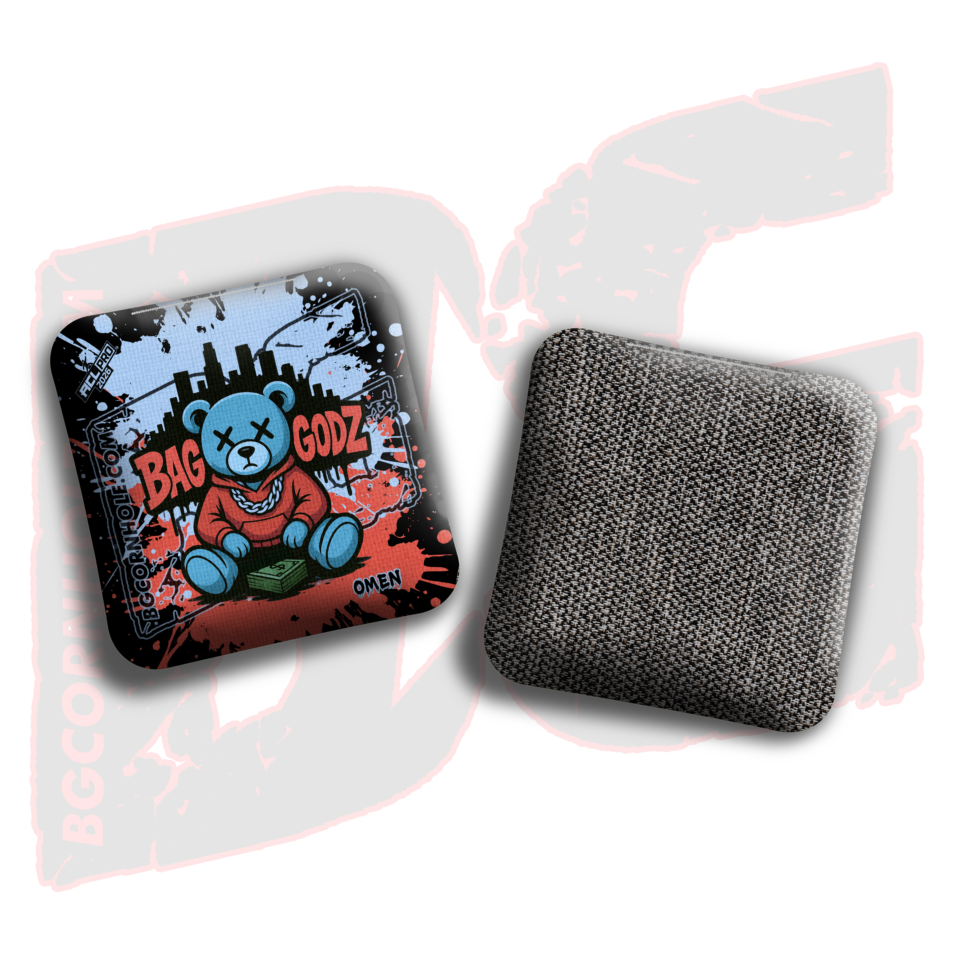 2026 BG Multiple Bag Models "LA Bear" - ACL Pro Stamped Cornhole Bags - SET OF 4 BAGS
