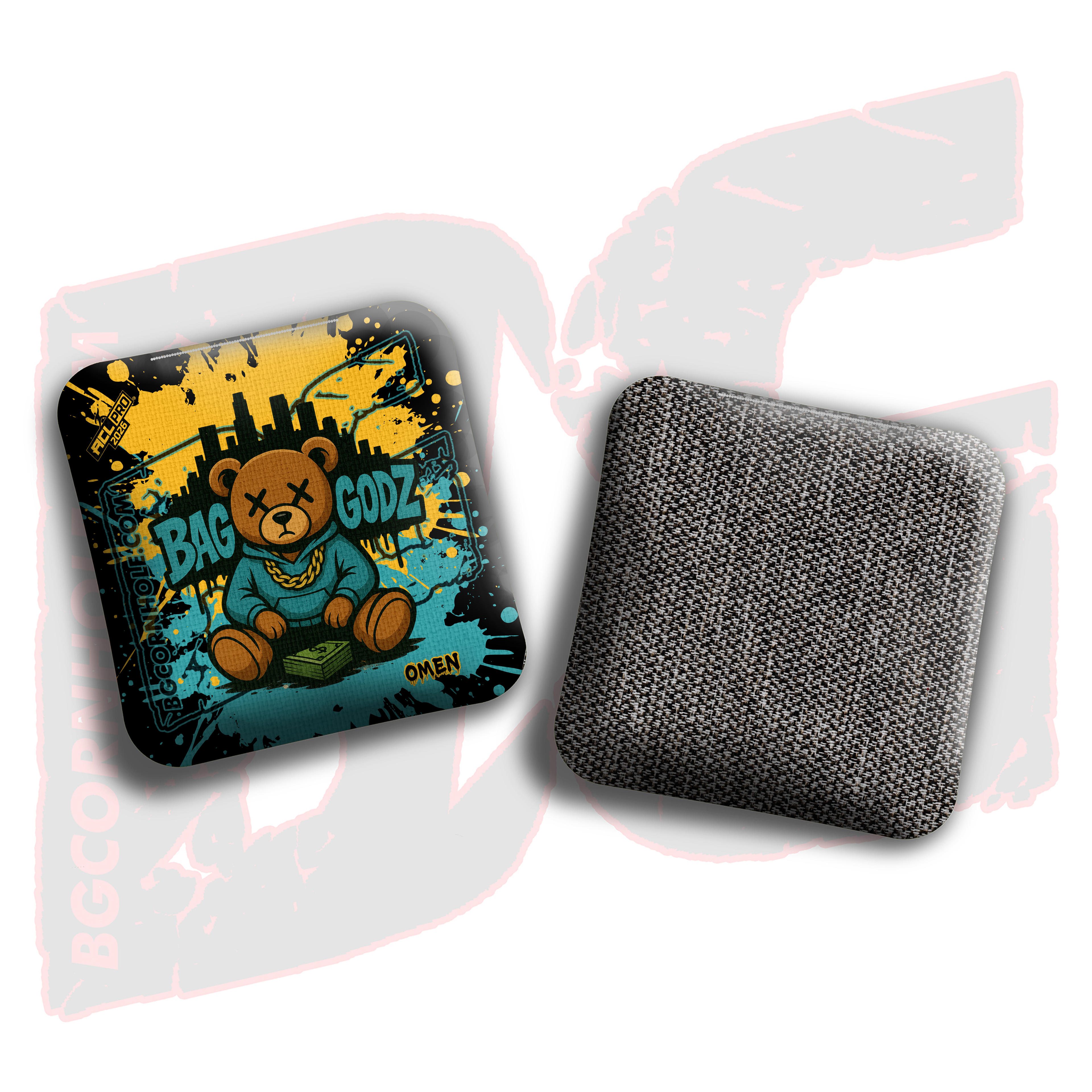 2026 BG Multiple Bag Models "LA Bear" - ACL Pro Stamped Cornhole Bags - SET OF 4 BAGS
