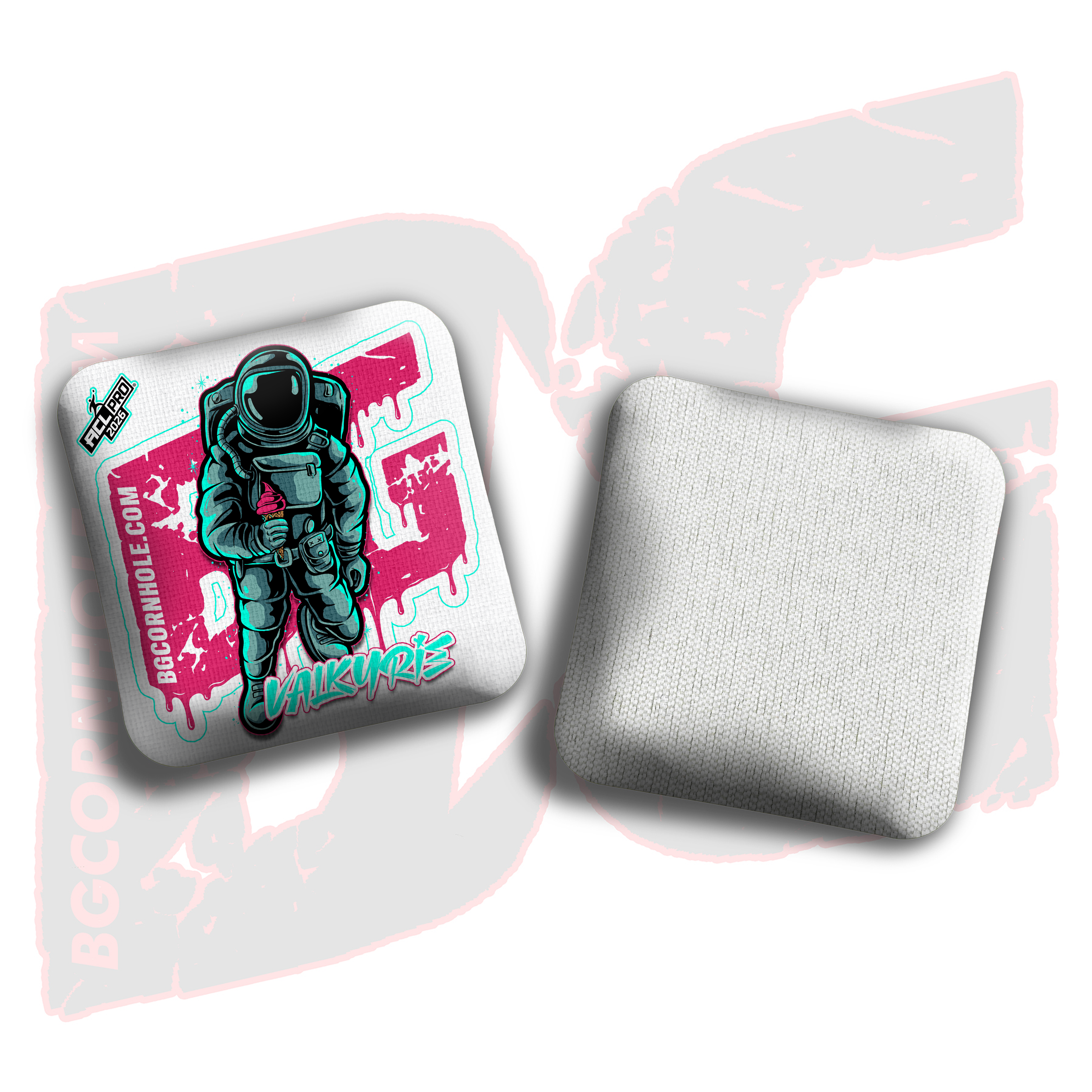 2026 BG Multiple Bag Models "White Ice Cream Astro" - ACL Pro Stamped Cornhole Bags - SET OF 4 BAGS