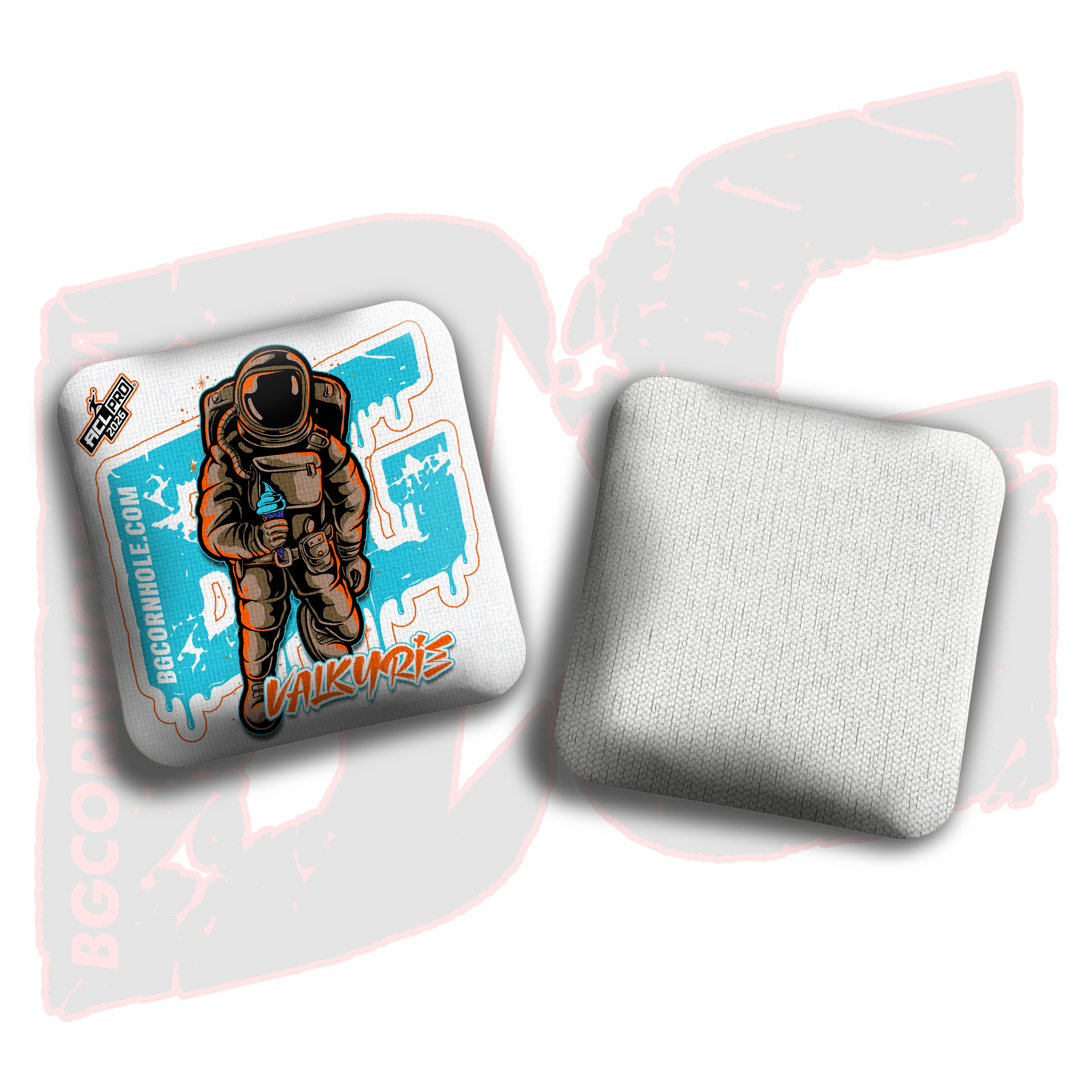2026 BG Multiple Bag Models "White Ice Cream Astro" - ACL Pro Stamped Cornhole Bags - SET OF 4 BAGS