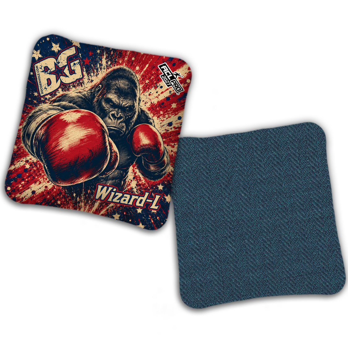 2027 ACL - BG Multiple Bag Models "AMERICAN FIGHTER" - Pro Stamped Cornhole Bags - SET OF 4 BAGS